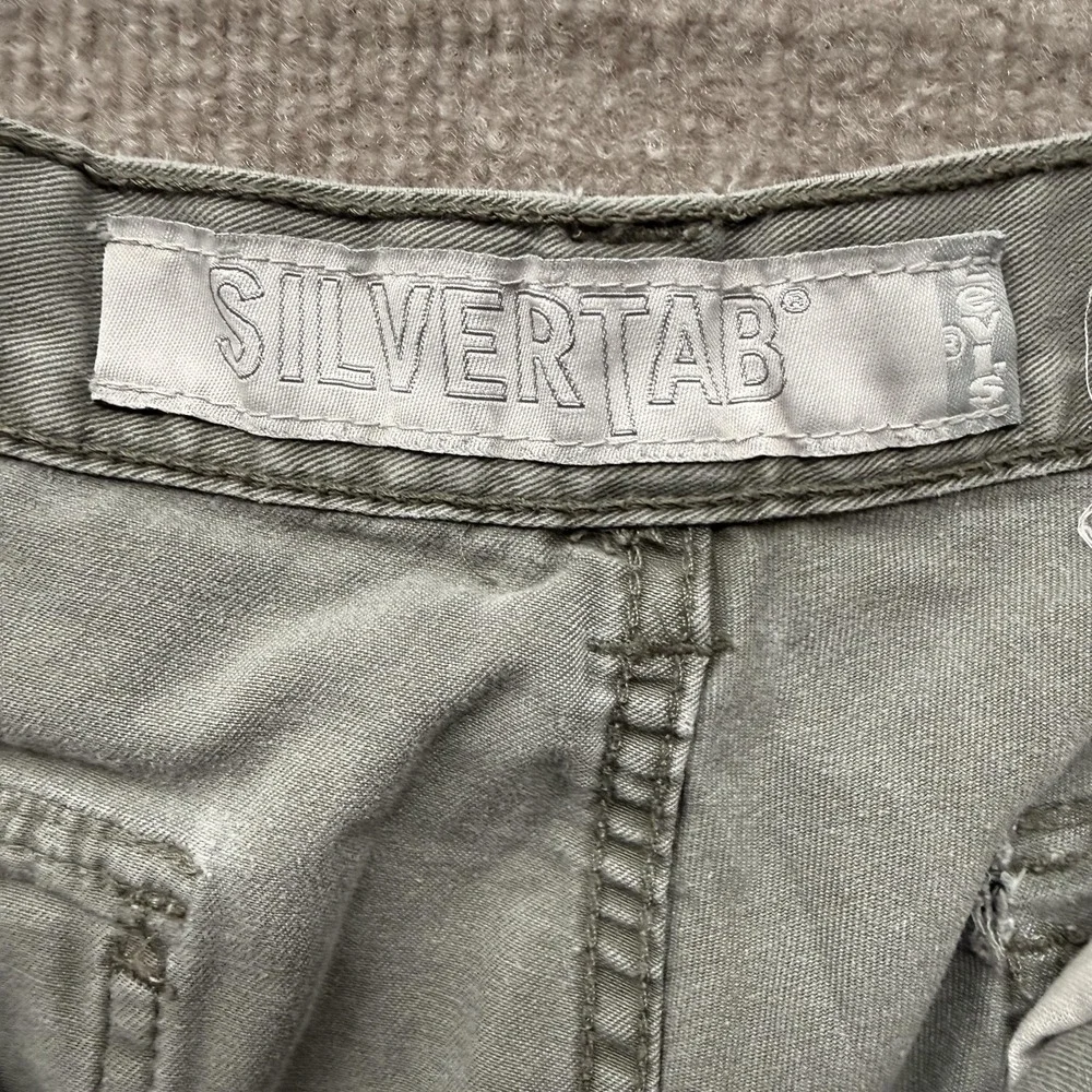 Levis Silvertab Cargo Shorts Mens 34‎ Green Relaxed Fit Utility Pockets Denim